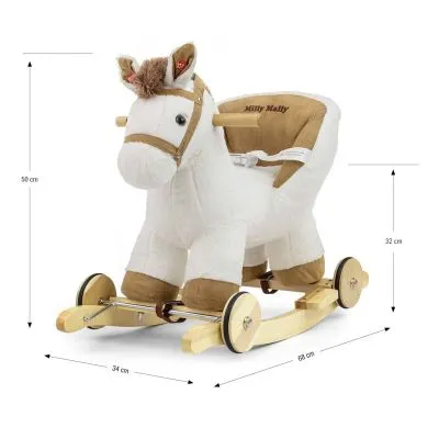 Milly Mally minkštas supamas arkliukas Polly, White, 12+ - Supamieji arkliukai