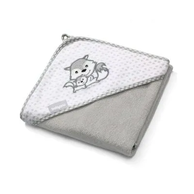Babyono rankšluostis su gobtuvu bambukinis 100x100, pilkas, 346/03