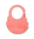 Babyono silikona priekšautiņš rozā ar sirsniņām, 829/04