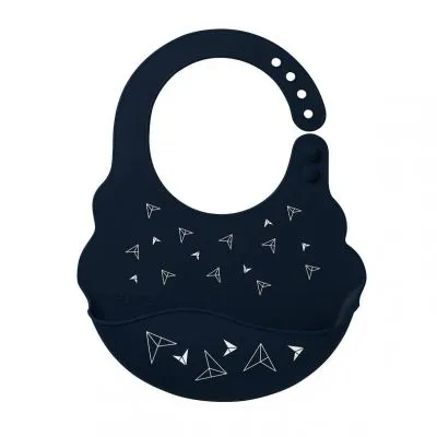 Babyono silikona priekšautiņš zils lidmašīnas, 829/07