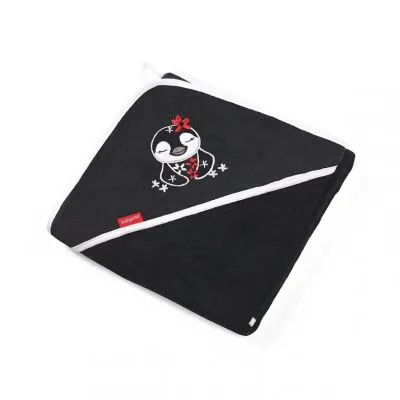 Babyono dvieļu ar kapuci bambusa 85x85, melns, 343/02