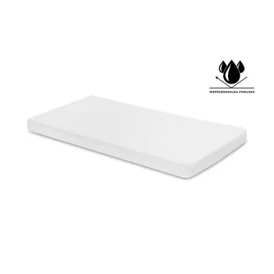 Sensillo Jersey neperšlampanti paklodė su guma 120x60 cm. Balta