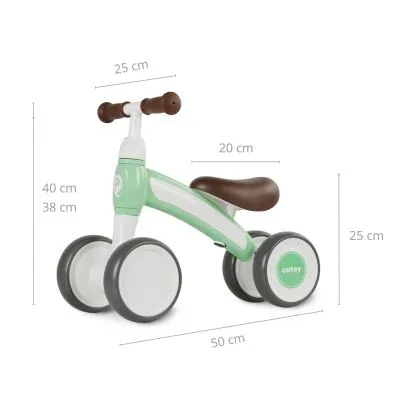 Qplay balansinis dviratukas Cutey Retro Green - Balansiniai dviratukai