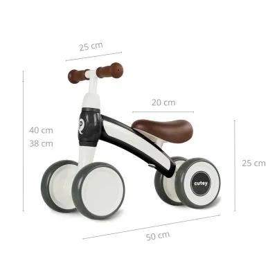 Qplay balansinis dviratukas Cutey Retro Black - Balansiniai dviratukai