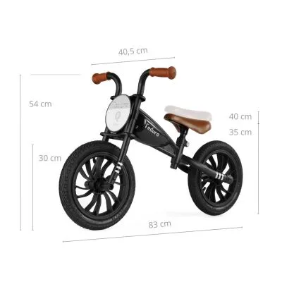 Qplay balansinis dviratukas Feduro Black - Balansiniai dviratukai