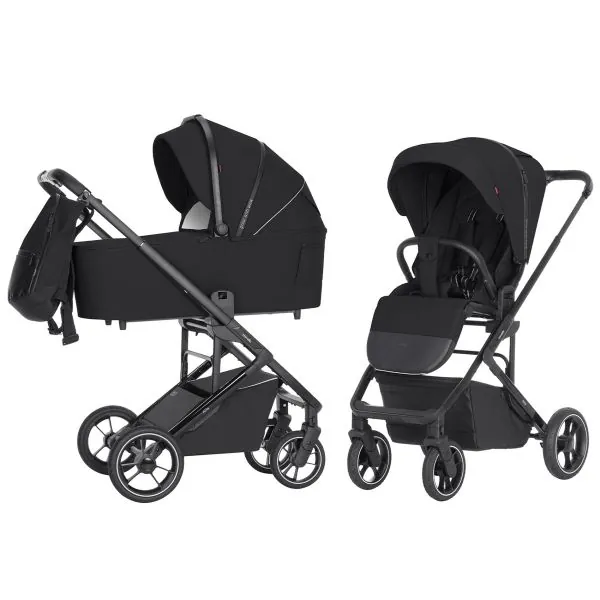 2in1 ratiņi Carrello Alfa, Midnight black