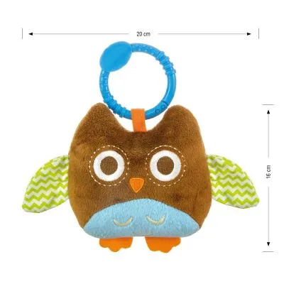 Milly Mally Plush hanging toy - Happy owl - 2552 BROWN - Pagrindinis
