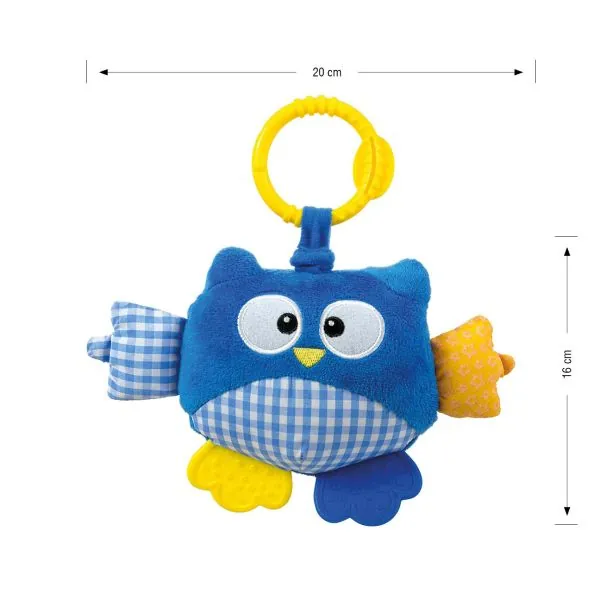 Milly Mally pliušinė vibruojanti pelėda, 2881 blue
