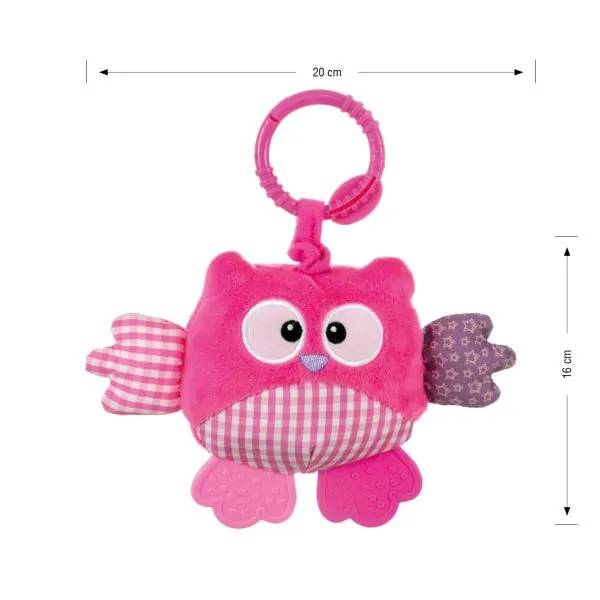 Milly Mally pliušinė vibruojanti pelėda, 2881 pink
