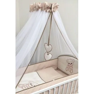 Ankras 6 dalių patalynės komplektas, Happy bear, ruda - Vaikiškos patalynės komplektai