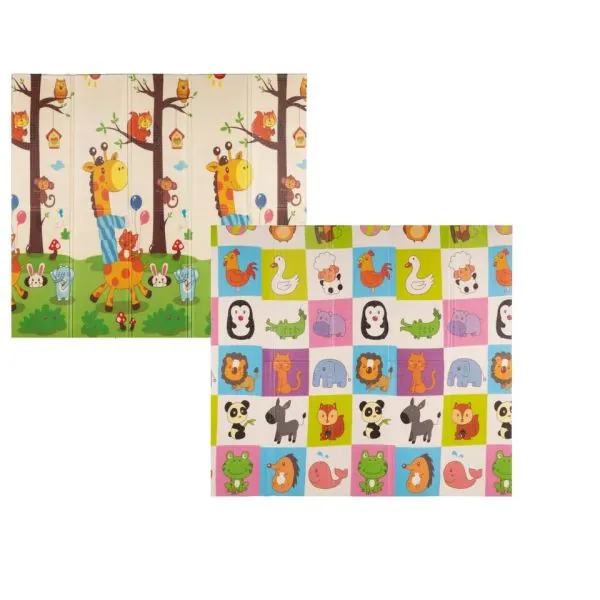 Lavinamasis žaidimų kilimėlis Play 180x200, Giraffe&Animals