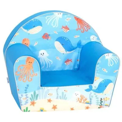 Raudonas foteliukas - Banginis - Vaikiški foteliukai