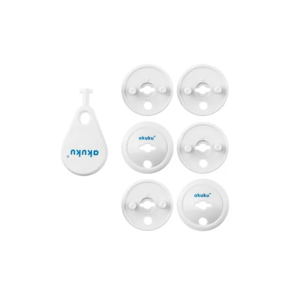 Akuku rozetes aizsargi (6 gab.), balti, A0651