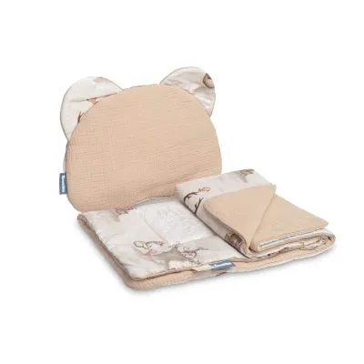 Sensillo 2 dalių vežimėlio patalynės komplektas, Ruda