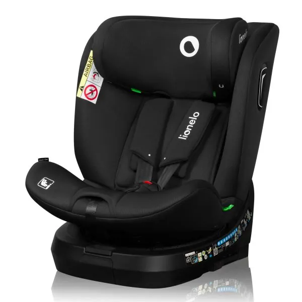 Autokrēsls Lionelo Brave I-size 0-36 kg. 360., Melns oglekļa tonis