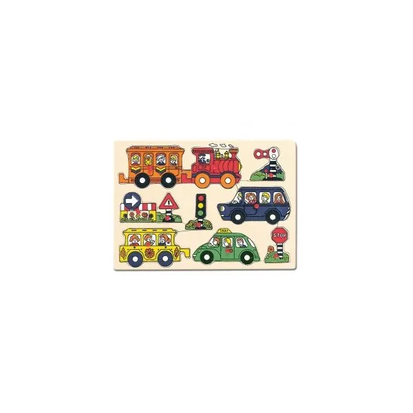 Bino medinė dėlionė "Transportas", 2+, BN88060