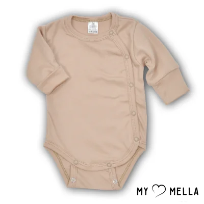 Augošs ietinamais bodijs "Mono", balināts kakao, 56-62, 62-68