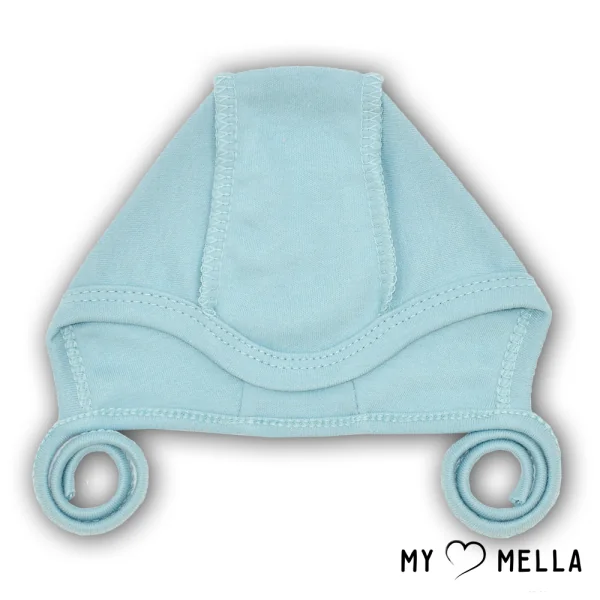 Cepure ar izgrieztām šuvēm, kokvilna, gaiši zila, 56 cm.