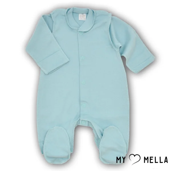 Rāpulītis ar izšūtām šuvēm, gaiši zils, 56 cm.