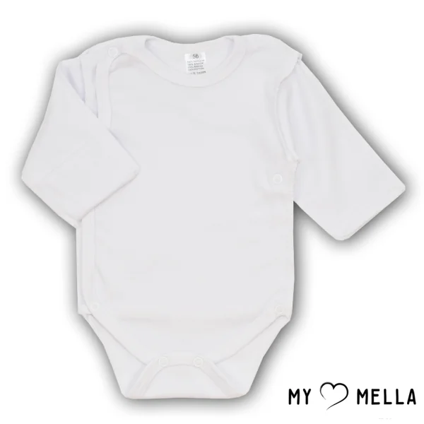 Apsējs ar atlokāmām šuvēm, balts, 56 cm.