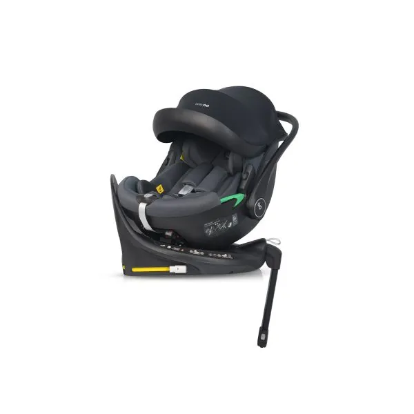 Pagriežams auto sēdeklis ar isofix bāzi Easy go Buz Pro I-size 0-13, Granīta