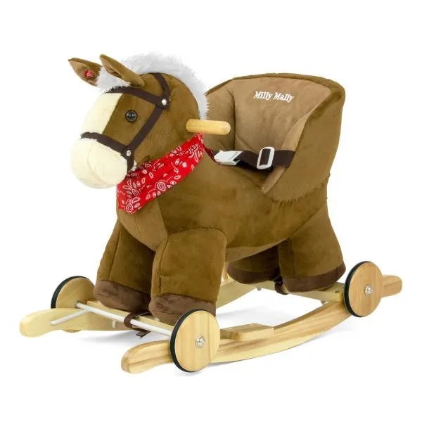 Milly Mally minkštas supamas arkliukas Polly, Dark brown, 12+