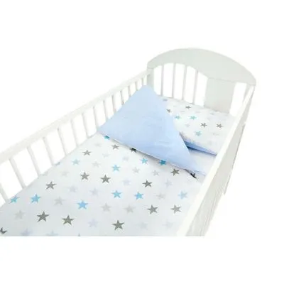 120/90 cm. Ankras 2 daļu gultas veļas komplekts "Gwiazdki", Zils