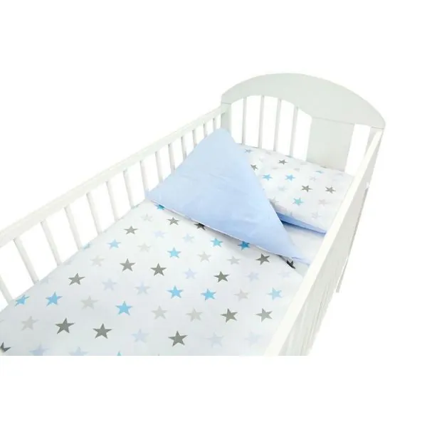 120/90 cm. Ankras 2 daļas gultas veļas komplekts "Gwiazdki", Zils