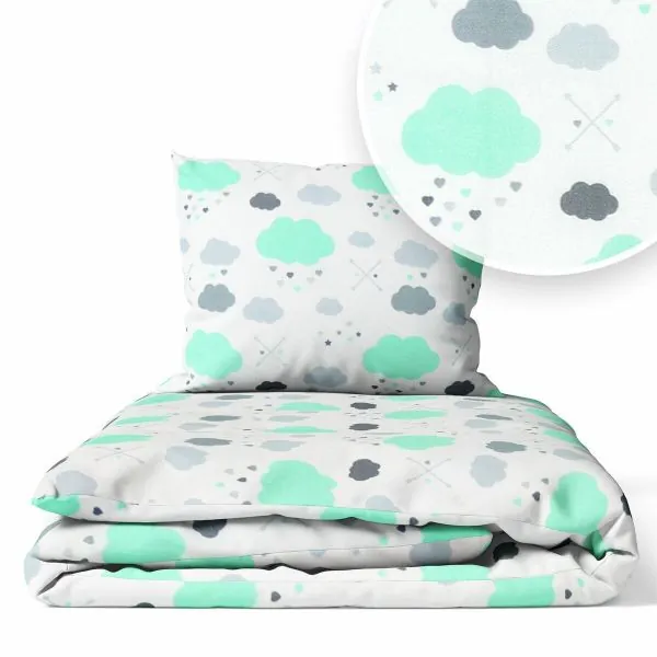 120/90 cm. Ankras 2 daļas gultasveļas komplekts "MĀKOŅI", Piparmētru