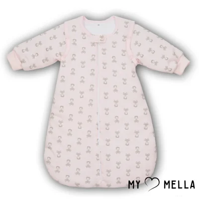 Miegmaišis kūdikiui su rankovėmis Fox, Rožinė