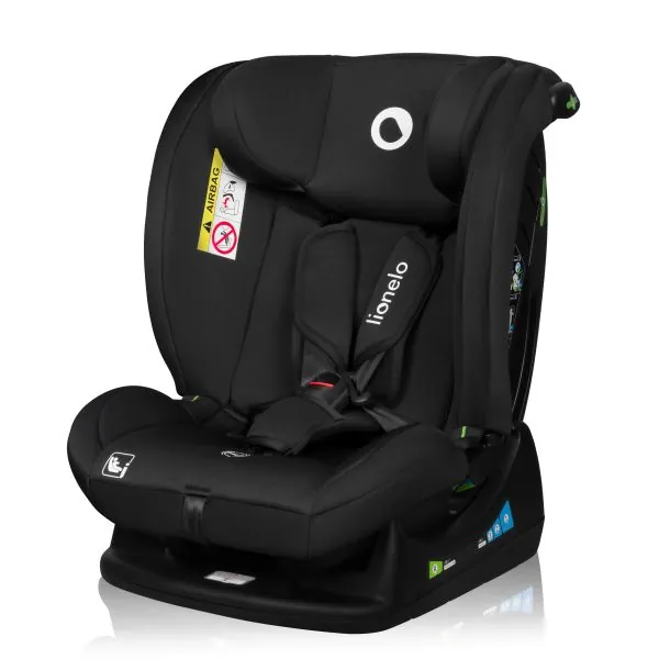 Automobilinė kėdutė Lionelo Izzy I-size 0-36 kg., Black carbon
