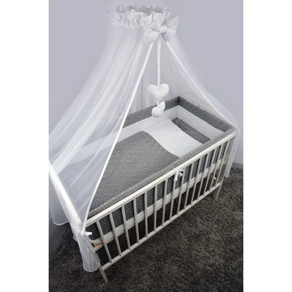 Ankras 6 daļu gultas veļas komplekts "Zvaigznītes Minky" Pelēks