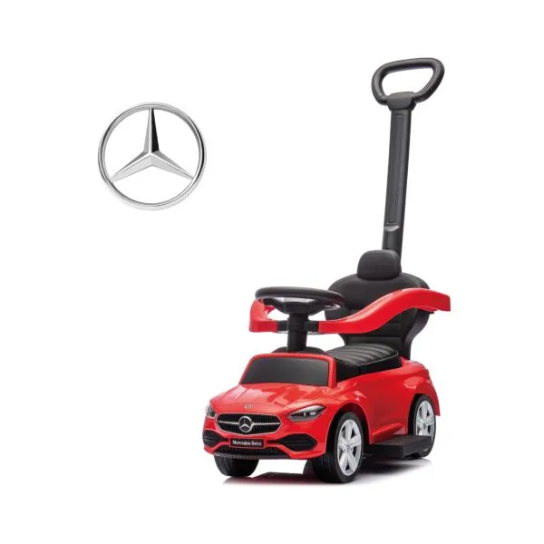 Milly Mally paspiriama mašinėlė su stūmimo rankena MERCEDES C-Class Deluxe, red