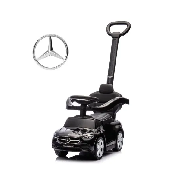 Milly Mally paspiriama mašinėlė su stūmimo rankena MERCEDES C-Class Deluxe, Black