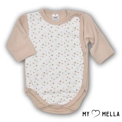 Smilšu krāsas ietinamais krekls "Stars", brūngans, 56, 62cm.