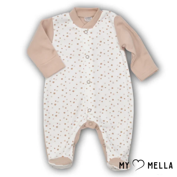 Garām piedurkņu rāpuļtērps "Stars", brūngans, 56, 62 cm.