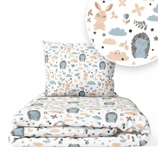 Ankras 6 daļīgā gultas veļas komplekts "Zaķis" Zils