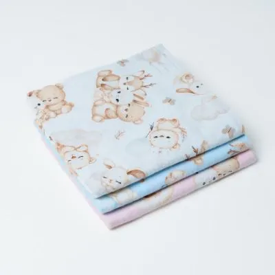 Vilaurita spalvotas flanelinis vystyklas 201, 80x90 cm. 