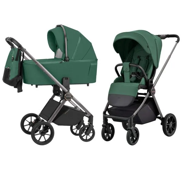 2in1 vežimėlis Carrello Ultra, Morning green