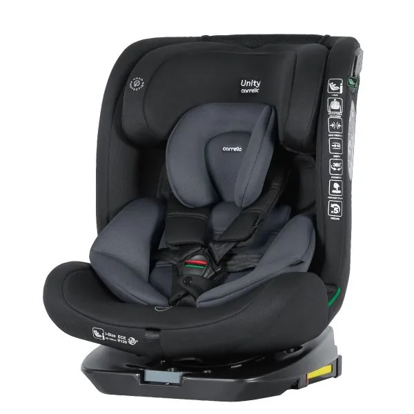 Autokėdutė 360° Carrello Unity I-size 0-36 kg., Accord grey