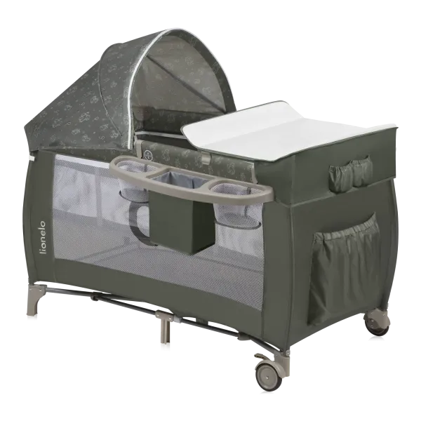 Manēžas gultiņa Lionelo Sven Plus, bēša olīvu