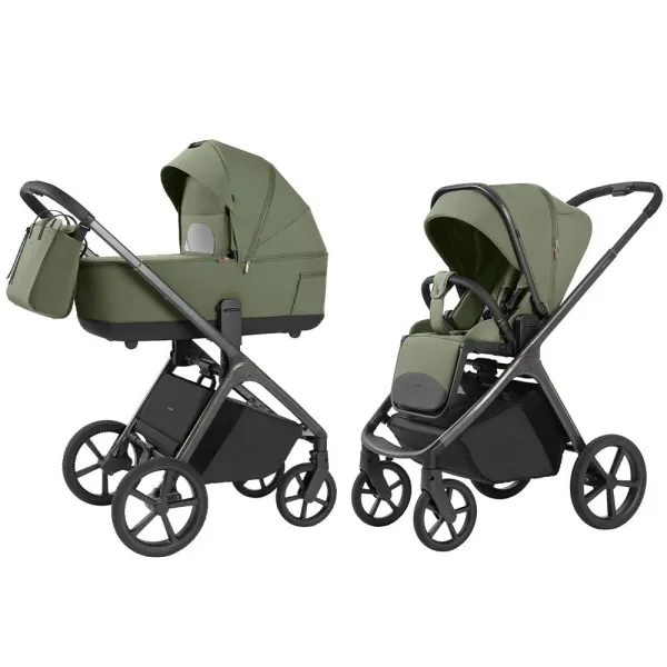 2in1 ratiņi Carrello Vector 2025, Field green
