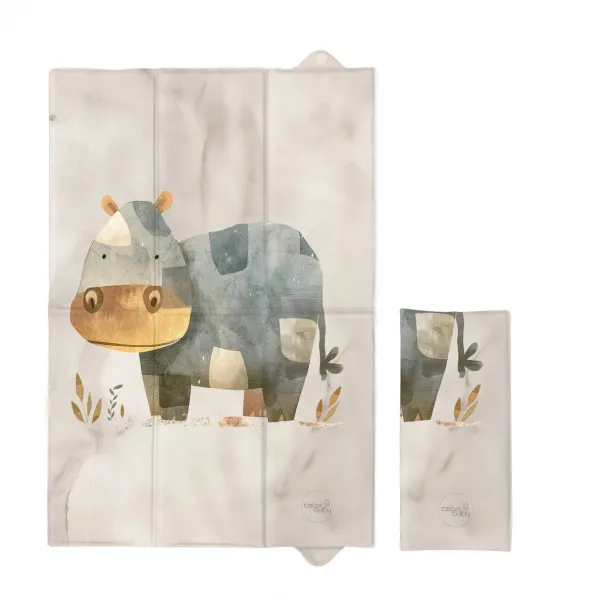CebaBaby locīšanas maināmais paklājiņš Hipopotams, 60x40 cm