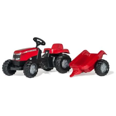Rolly Toys 012305 Traktor Rolly-Kid Massey Ferguson z przyczepą