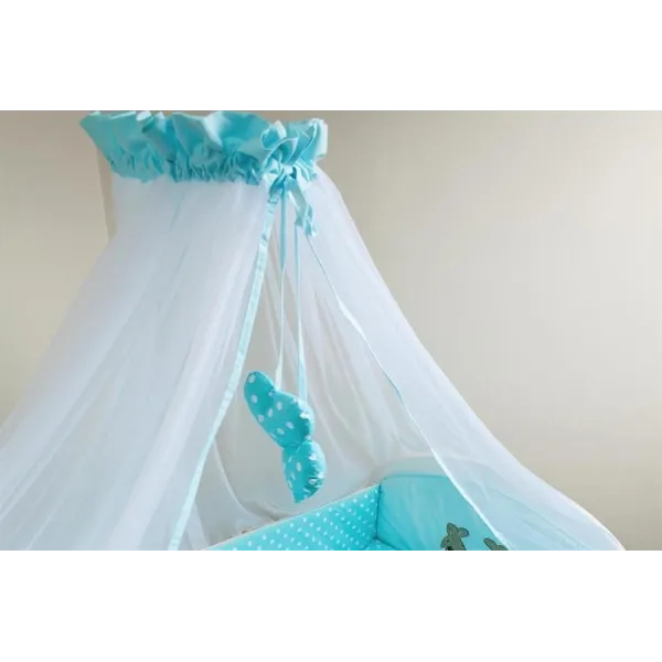 Ankras tiulis gulti aizkars/baldahīns Rabbit, tirkīza