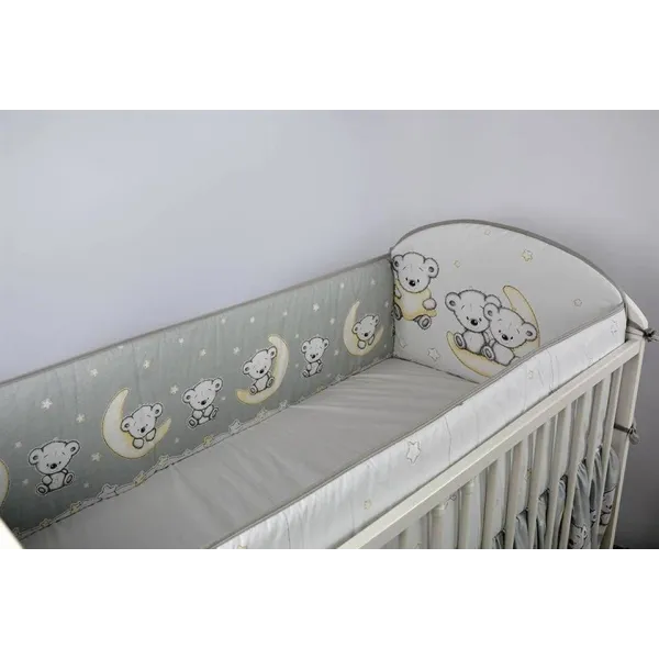 Ankras 360 cm. gultas aizsargs Leon, Pelēks