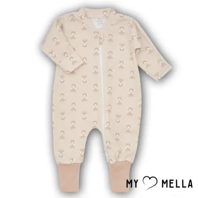 Kombinezonas su užtrauktuku Fox, 56-62 cm., Rusva