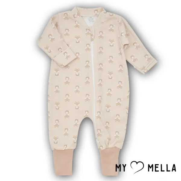 Kombinezons ar rāvējslēdzēju Fox, 56-62 cm, Brūngans