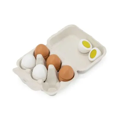 Viga 44752 Drewniany zestaw do krojenia 6 jajek w wytłoczce