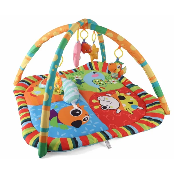 TinyMini attīstošais paklājiņš 2in1 "Krāsainie dzīvnieki", JL624-1D